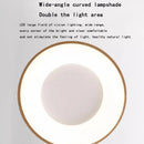 Axyaa Wood Grain White Acrylic LED Ceiling Light for Home Decoration