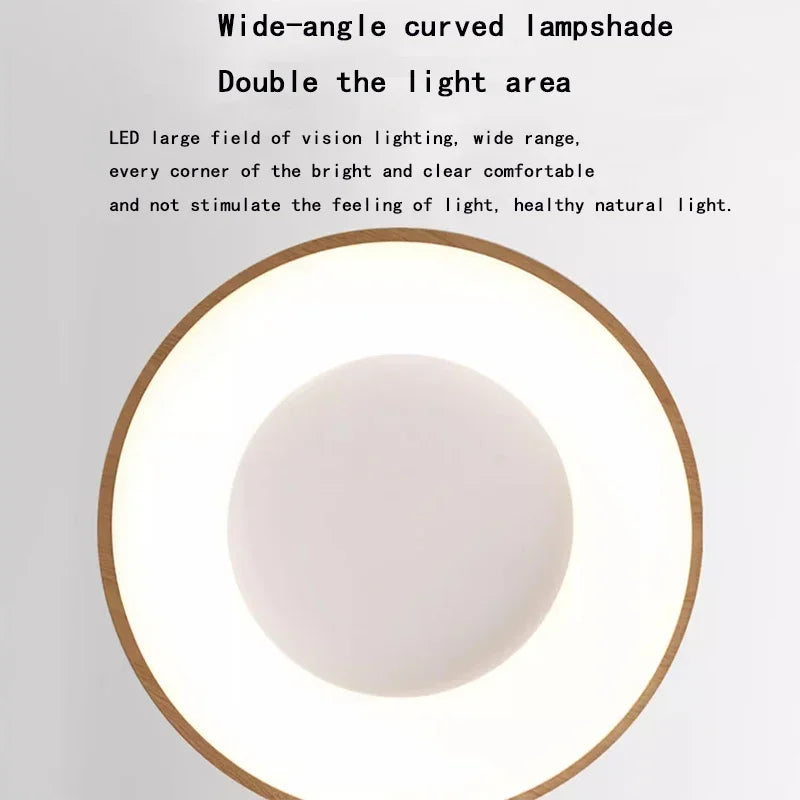 Axyaa Wood Grain White Acrylic LED Ceiling Light for Home Decoration