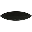 Axyaa Ceramic Dessert Plate: Solid Color Long Strip Plate