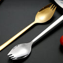 Axyaa Stainless Steel Dessert Fork and Spoon Set