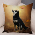 Axyaa Siberian Husky Pet Sofa Cushion Cover - Cute Dog Print Pillowcase