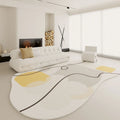 Axyaa Plush Cloakroom Rug: Modern Style Irregular Shapes Carpet, Soft Fluffy Floor Mat