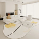 Axyaa Plush Cloakroom Rug: Modern Style Irregular Shapes Carpet, Soft Fluffy Floor Mat
