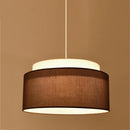 Axyaa Flax Cloth Hanging Chandelier Light Fixture for Dining Bedroom Living Room