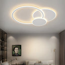 Axyaa White Round LED Chandelier with Remote for Home Decor & Lighting Fixture
