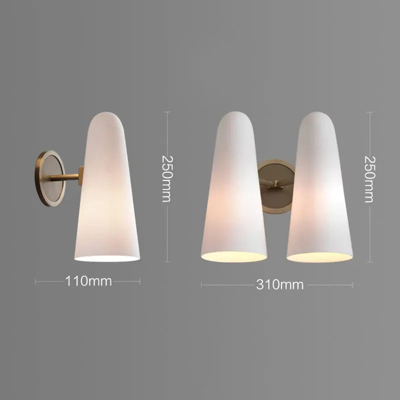 Axyaa Luxury Copper Wall Lamp for Bedroom, Living Room, and Bathroom