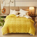Axyaa Warmth Duvet Cover Blanket: Soft Cozy Fleece Quilt Cover for Winter Beds