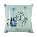 Axyaa Christmas Letter Print Throw Pillow Cover for Festive Home Decor