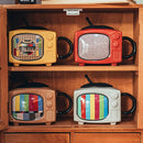 Axyaa 3D TV Shape Ceramic Coffee Mugs with Cover - Retro Drinkware & Household Cup