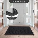 Axyaa Outdoor Indoor Welcome Mat, Heavy Duty Super Absorbent Dirt Trapper Waterproof Mat