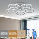 Axyaa Crystal Remote Control Ceiling Chandelier Pendant Light Fixture