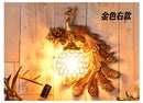 Axyaa Nordic Retro Peacock Wall Lamp LED Sconce Light for Creative Living Room Decor
