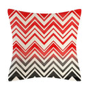 Axyaa Black Red Geometric Abstract Cushion Cover for Stylish Home Decor