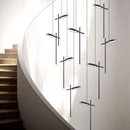 Axyaa Minimalist Bedroom Headboard Pendant Light with Adjustable Multiple Headlights