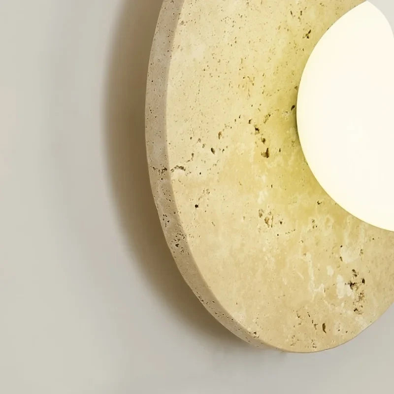 Axyaa White Glass Ball LED Wall Light for Home Interior Design