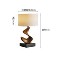 Axyaa Medieval Wooden LED Art Table Lamp for Living Room Study Homestay