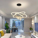 Axyaa LED Circle Ring Ceiling Chandelier for Dining Living Room Pendant Lighting