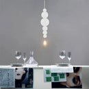 Axyaa Black White Beads Chandelier Moon Tears Pendant Luxury Kitchen Hanging Lamp