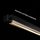 Axya Luxury Bar Chandelier: Aluminum & Glass Pendant Light for High-End Restaurant