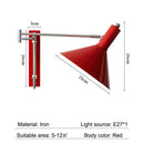 Axyaa Swing Arm Wall Lamp - Retro Foldable Bedroom Reading Light
