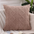 Axyaa Soft Velvet Throw Pillow Cover 40x40cm Solid Decor Square Cushion Case