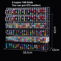 Axyaa Acrylic Marker Holder Pen Storage Box Pencil Shelf School Office Organizer