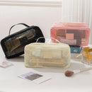 Axyaa Mesh Clear Cosmetic Bags Small Large Makeup Bag Portable Toiletry Organizer