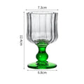 Axyaa Vintage Ripple Wine Glass Low Leg Cocktail Cup for Home Bar