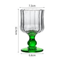 Axyaa Vintage Ripple Wine Glass Low Leg Cocktail Cup for Home Bar
