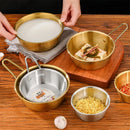 Axya Stainless Steel Golden Rice Wine Bowl Set