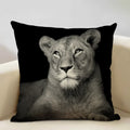 Axyaa Animal Pattern Cushion Cover Trio: Lion, Tiger, Bear Home Sofa Decor Kids Gift