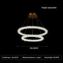 Axyaa Crystal Pendant Light: Modern Luxury Chandelier for Dining Room and Living Room