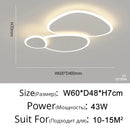 Axyaa Nordic White LED Ceiling Chandelier - Modern Dimmable Lighting for Living Room