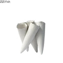 Axyaa Cone Ceramic Vase White Art Flower Arrangement Decor Ornament Vases