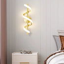 Axyaa LED Pendant Light: Modern Bedroom Hanging Lamp Fixture - Gold Black