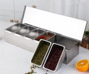 Axya Stainless Steel Seasoning Box with Lid - Restaurant Chef Quality Storage