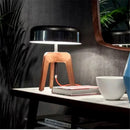 Nordic Vintage Sofa Floor Lamp Wood Tripod Bedside Table Wabi-sabi Style Axyaa