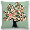 Axyaa Cartoon Animals Cushion Cover - Cat Flamingo Penguin Rabbit Pillow Case
