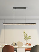 Axyaa Cracked Ice Linear Chandelier: Modern Decorative Kitchen Island Pendant Lighting