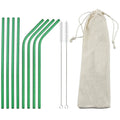 Axyaa Stainless Steel Reusable Drinking Straw Set - Eco-Friendly Bar Accessory