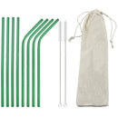 Axyaa Stainless Steel Reusable Drinking Straw Set - Eco-Friendly Bar Accessory
