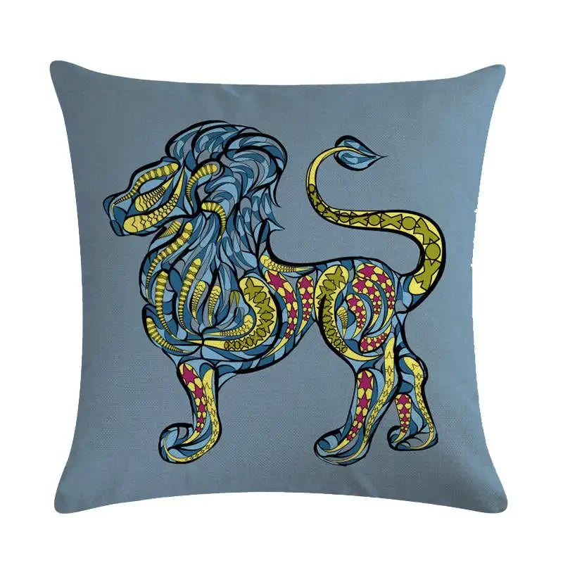Gemini Libra Taurus Pillow Case by Axyaa: Linen Sofa Car Decorative Cover