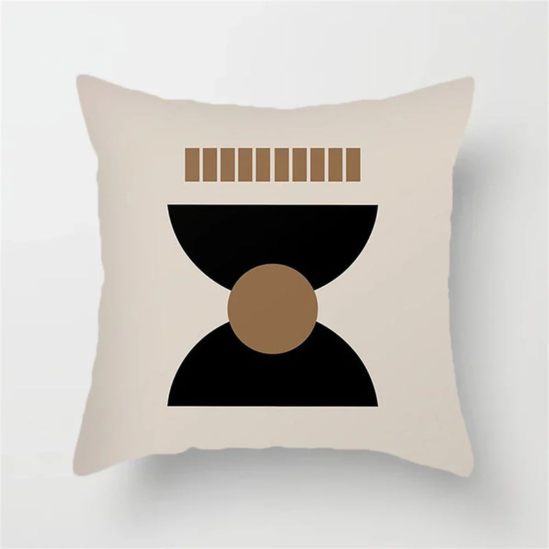 Axyaa Geometric Pattern Blue & White Cushion Cover for Home, Car, Sofa & Living Room