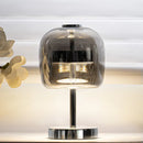Axyaa Glass USB Charging Desk Lamp: Three-Color LED Dimming, Modern Design for Bedroom & Living Room