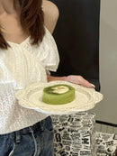 Axyaa Ceramic Plate Set for Dessert, Fruit, Salad, Steak, and Breakfast
