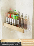 Axyaa Wood Aluminum Kitchen Corner Shelf Organizer for Shower and Bath Storage