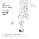 Axyaa Glazed Glass Bubble Pendant LED Light Fixture