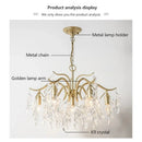 Axyaa Black Crystal Chandelier for Living Room, Bedroom, Kitchen - Modern Ceiling Pendant