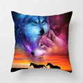 Axyaa Wildlife Wolf Decorative Pillow Sleeve for Home and Office Décor