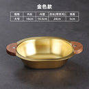 Axyaa Stainless Steel Salad Bowl with Wooden Handle for Children, Outdoor Picnic Tableware